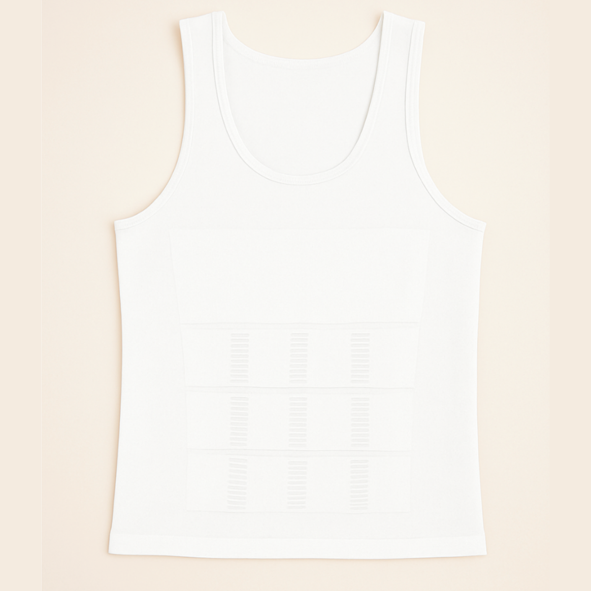 Débardeur de compression blanc Veste de Compression Élégante™, conçu pour sculpter la silhouette et offrir un maintien discret et confortable.