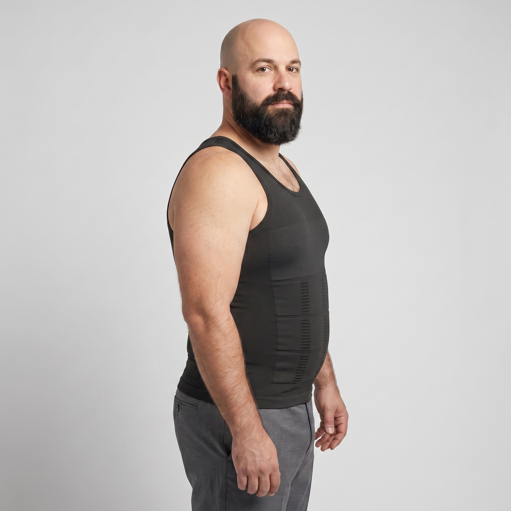 camisole compression homme effet amincissant côté